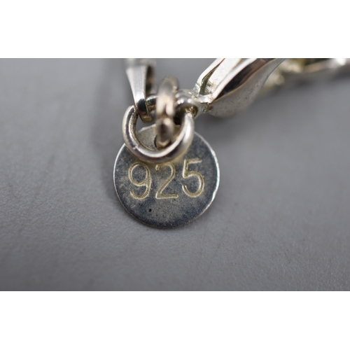 12 - Silver 925 6 Stoned Pendant Necklace