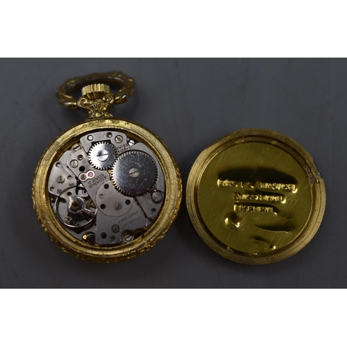 24 - Basis of Switzerland 17 Jewel Ladies Pendant Watch Displaying Classical Scene (Working)