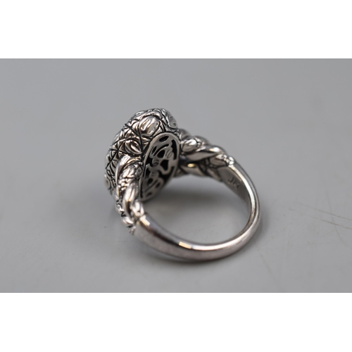 67 - John Hardy Thai Silver Ring marked Thailand Silver 925 size R