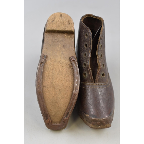 298 - Pair of Childs Clogs With Iron Bottoms