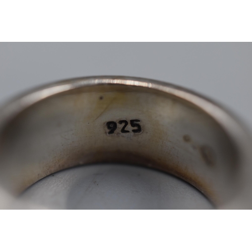 96 - Hallmarked London Silver Band Ring (Size Q)