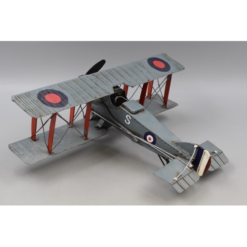 302 - Die-cast Metal French War Plane approx 12