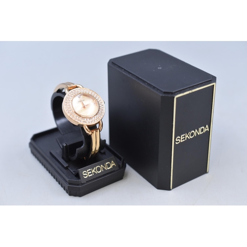 122 - Sekonda Jewelled Bezel Watch in Original Box