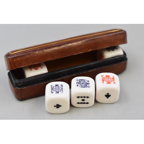 325 - A Selection of Wooden Board Games, Includes Inlaid Wooden Chess Set, Tablut, Jenga and Poker Dice.