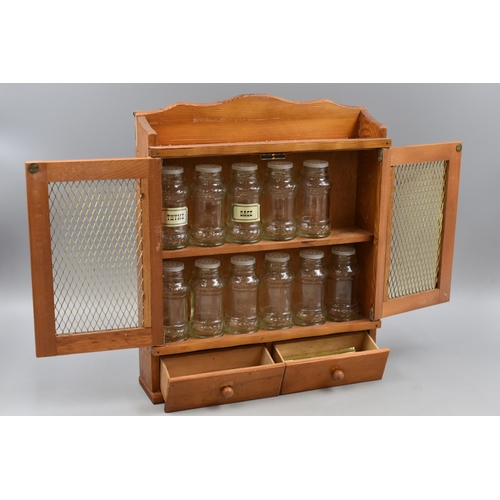 330 - Spice Cabinet complete with a Selection of Bottles (30cm) and a Cuisine Notice Board (40cm)