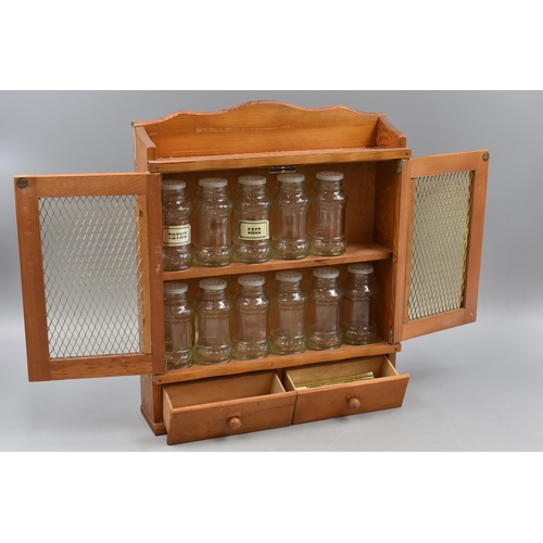 330 - Spice Cabinet complete with a Selection of Bottles (30cm) and a Cuisine Notice Board (40cm)