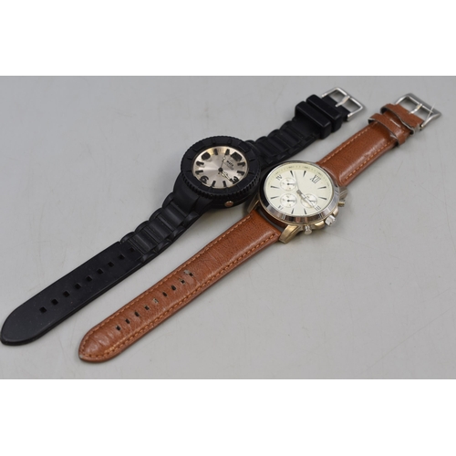 128 - Two Large faced Gents Watches including (WATX & Colours) Both Working