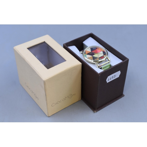 130 - ChocoMoon Quartz Watch with Original Box (Working)