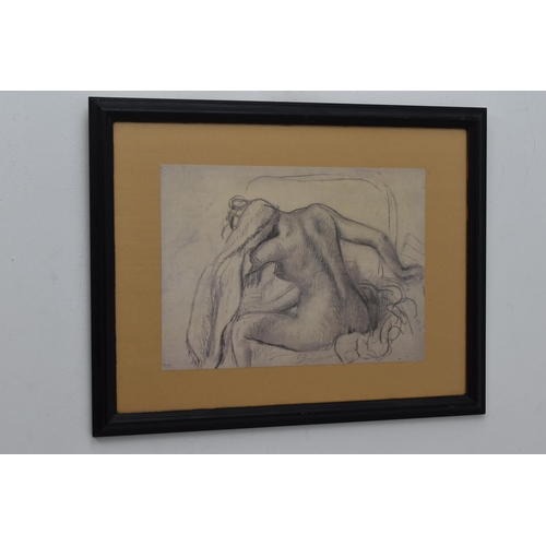 352 - Edgar Degas Print Framed and Glazed' le toilette'  approx 24