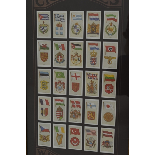 357 - Two Framed and Glazed Wills cigarette Displays each containing 25 Cards depicting Medieval Dress and... 