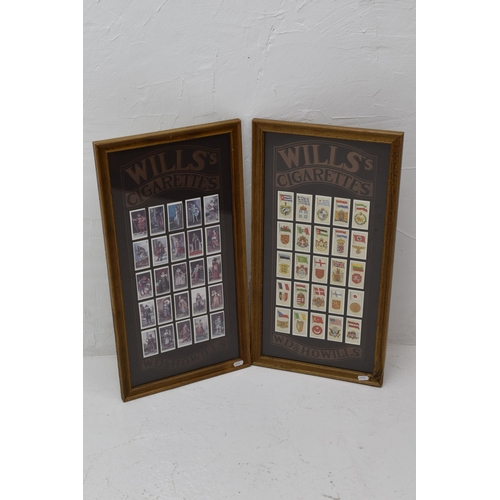 357 - Two Framed and Glazed Wills cigarette Displays each containing 25 Cards depicting Medieval Dress and... 