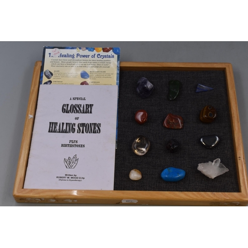 145 - A Selection of Crystals and Crystal Guides. Includes Quartz, Hematite, Citrine and More.