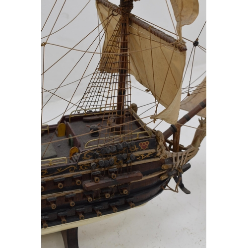 362 - Model of ' Principe d' Asturias , Spanish Three Deck Gunship, made in Wood approx 42