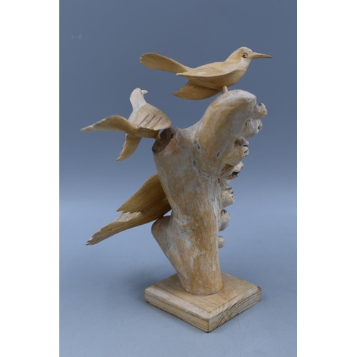 161 - A Carved Wood Bird Sculpture, Approx 10