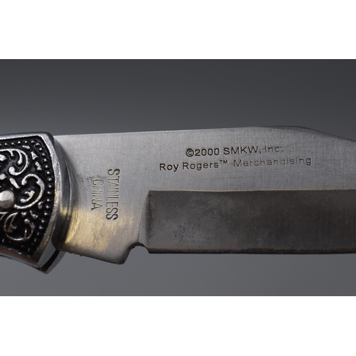 172 - Roy Rogers Decorative Handled Clasp Knife