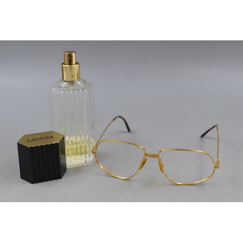 388 - Mixed Lot to include a pair of Vintage 1988 Cartier Gold Plated Glasses Frames in original box and a... 