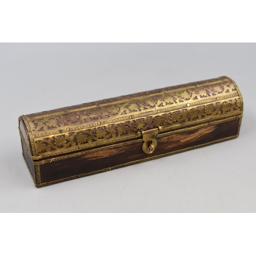 179 - Vintage Wooden Oriental Style Storage Box containing Frankincense and Myrrh