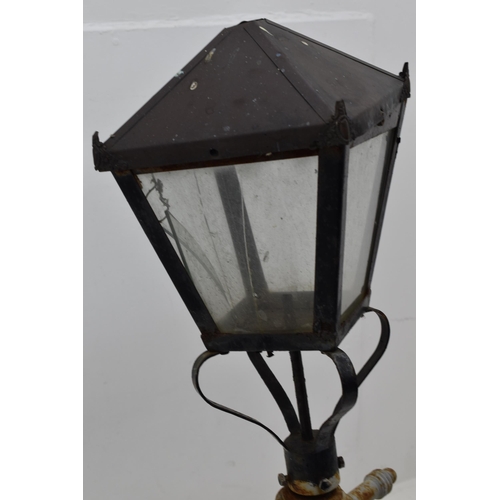 414 - Cast Iron Ornamental Gas Light approx 4.5 Feet in Height x 12 