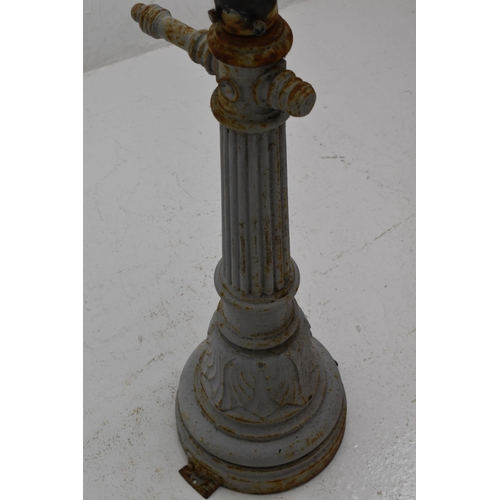 414 - Cast Iron Ornamental Gas Light approx 4.5 Feet in Height x 12 