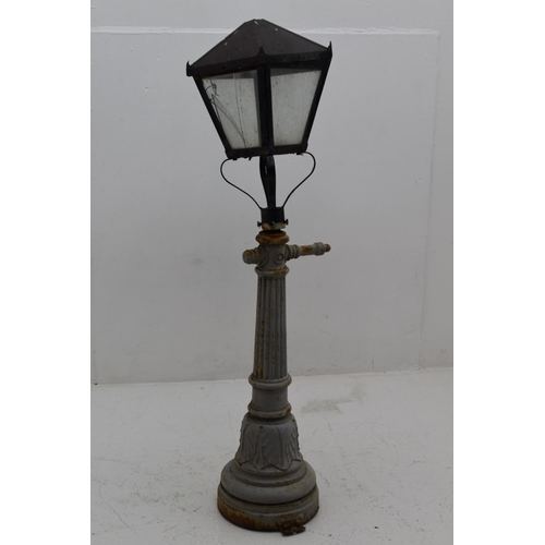 414 - Cast Iron Ornamental Gas Light approx 4.5 Feet in Height x 12 