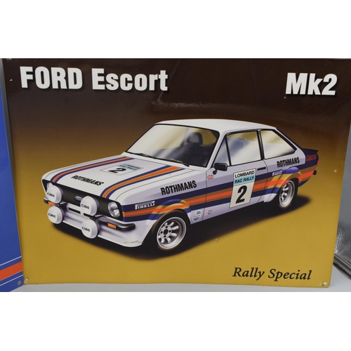 416 - A Pair of Metal Ford Escort Signs, Approx 12