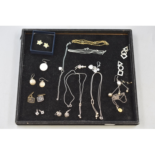 184 - Selection of Silver Necklaces, Bracelets, Earrings and More