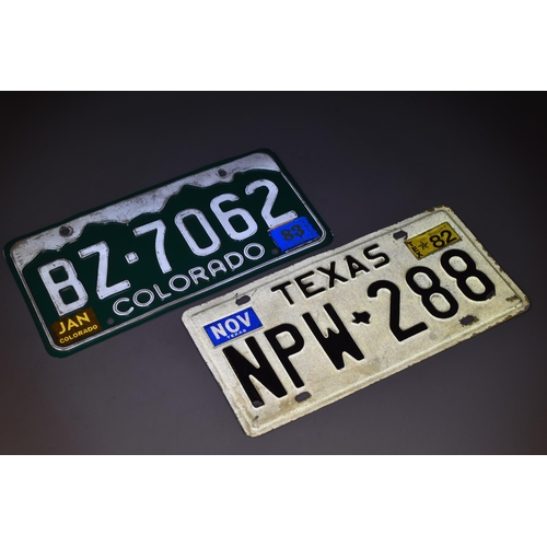 431 - Pair of Genuine American Vehicle licence Plates Colorado and Texas