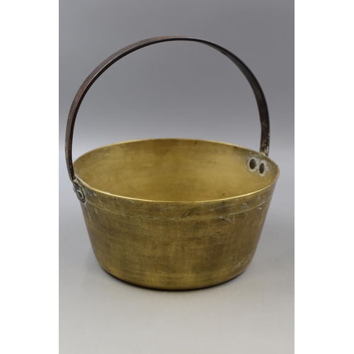 459 - Heavy Brass Jam Pan (24cm Dia)