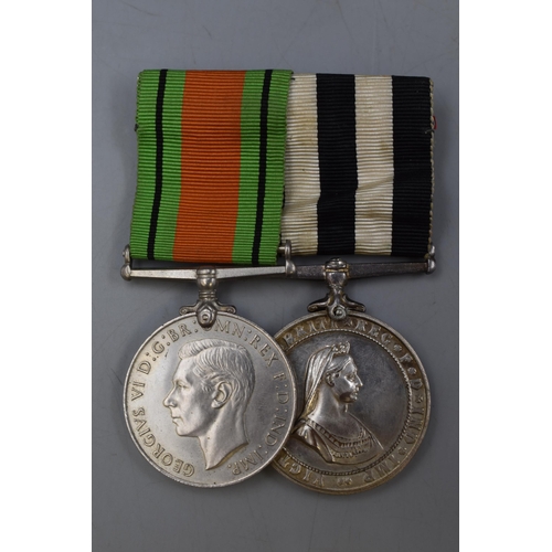 204 - Set of Two WWII Medals to include Defence Medal and Service Medal for the Service of St John