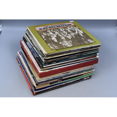 485 - Large Selection of Vinyl LP's to include Soloman King, Brighouse and Rastrick Brass Band, Black Dyke... 