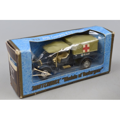 496 - Selection of 4 Boxed Matchbox Models of Yesteryear including RAF Tender, Rolls Royce Silver Ghost an... 