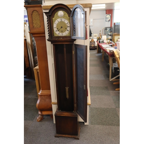 524 - Vintage Tempus Fugit Grandmother Clock complete with keys approx 68