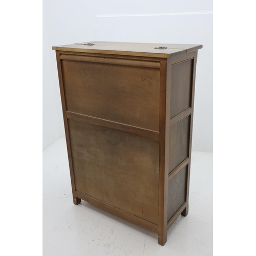 530 - Vintage Wood Brothers Old Charm Oak Drinks Cabinet Decorated with Drop loop Handles and Eye Catching... 