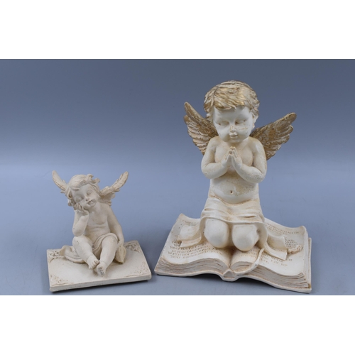 251 - Pair of Cherubs largest approx 8