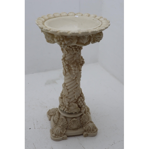 565 - Large Heavy Ornate Birdbath (a/f). Approx. Height 34 inches.