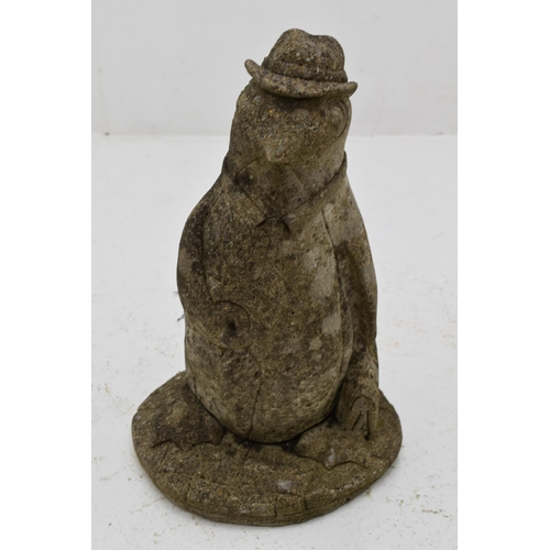 580 - Vintage Concrete Garden Penguin Figure (50cm)