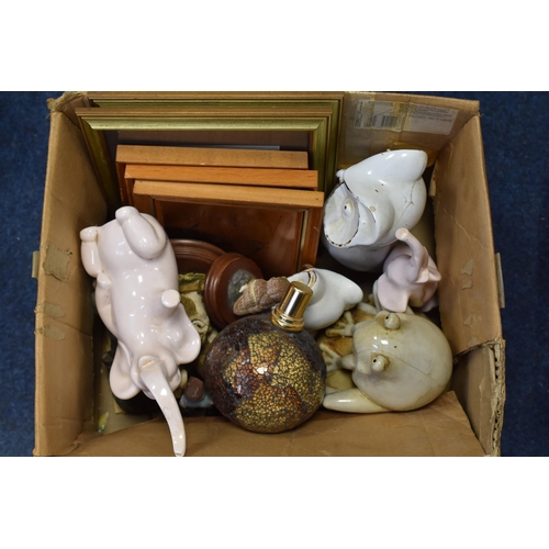 652 - Mixed Lot to include Elephant Statues, Owl Statues, Copper Pictures and more