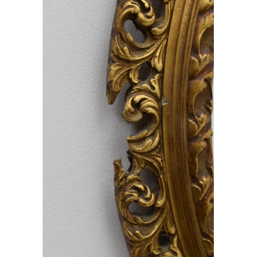 560 - Circular Mirror in Decorative Gilt Frame approx 24