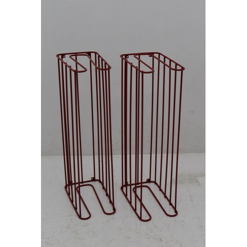 632 - Two Tubular metal PVC Covered 2 Tier Shoe Racks (60cm)