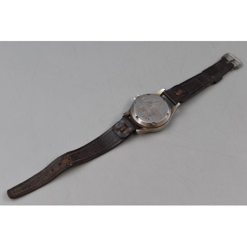 18 - Omega 1953 RAF “Fat Arrow” Pilots Wristwatch (Ref 6645 101000) Men's Manual Winding with Leather Str... 