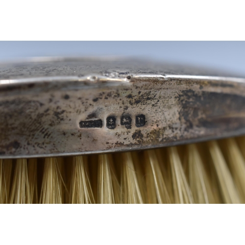 30 - Hallmarked Birmingham Silver Monogrammed Brush