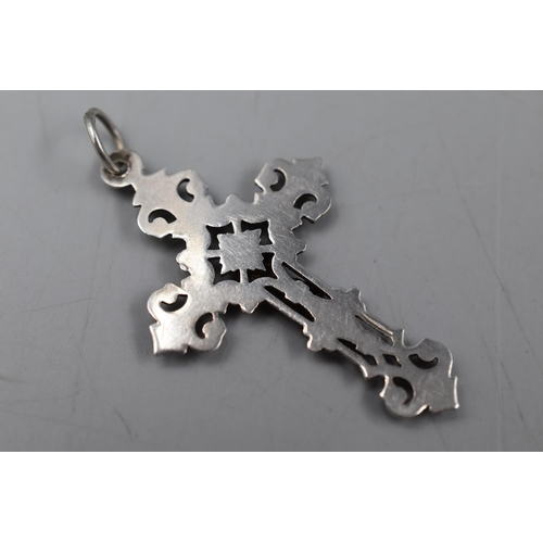 52 - Silver Crucifix Cross Pendant