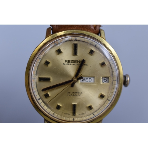 85 - Regency Super Automatic 25 Jewel Incabloc Watch (Working)