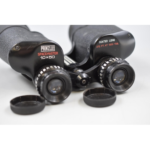 328 - Pair of Prinzlux Spacemaster 10 x 50 Binoculars Complete with Case