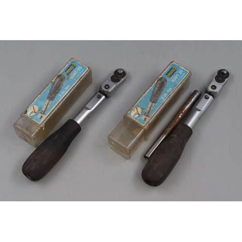 334 - Two Hazet 6391-25 Ratchet - Torve Tools, 2-25 NM.