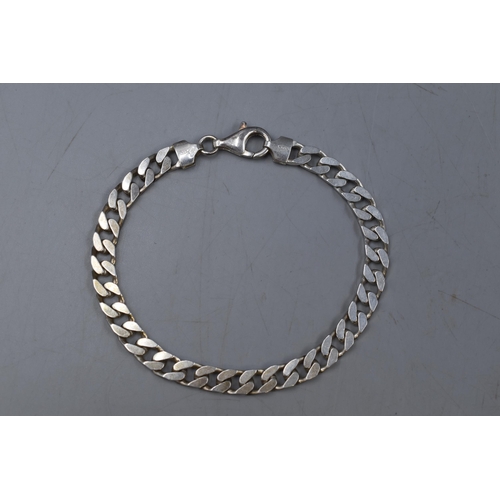 132 - Silver 925 Curb Link Bracelet