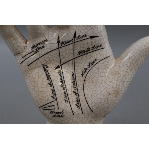 155 - Vintage Crackle Glazed Pherenology Hand approx 8.5