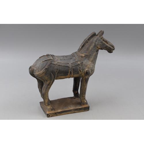 393 - Terracotta Chinese Horse Figurine (8