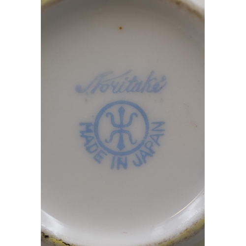 171 - Mid Century Noritake Hand Painted Trinket Bowl with Detailed Camel Scene Marked Noritake to base