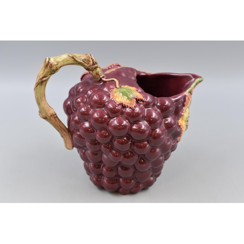 193 - Grape Pitcher Jug approx 72 in Height x 9